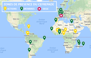 Zones de presence du CEFREPADE