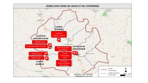 Zones d'actions CEFREPADE et OAG